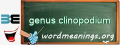WordMeaning blackboard for genus clinopodium
